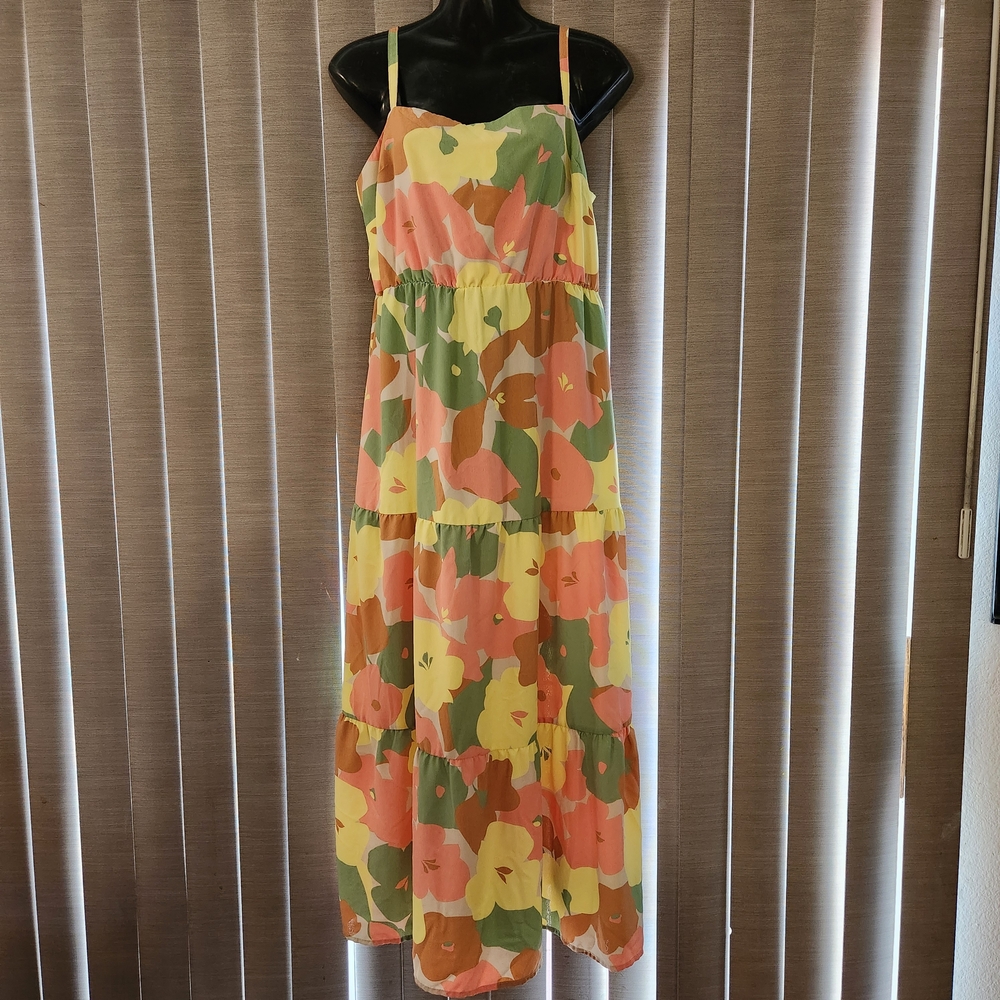 Vibrant Floral Maxi Dress